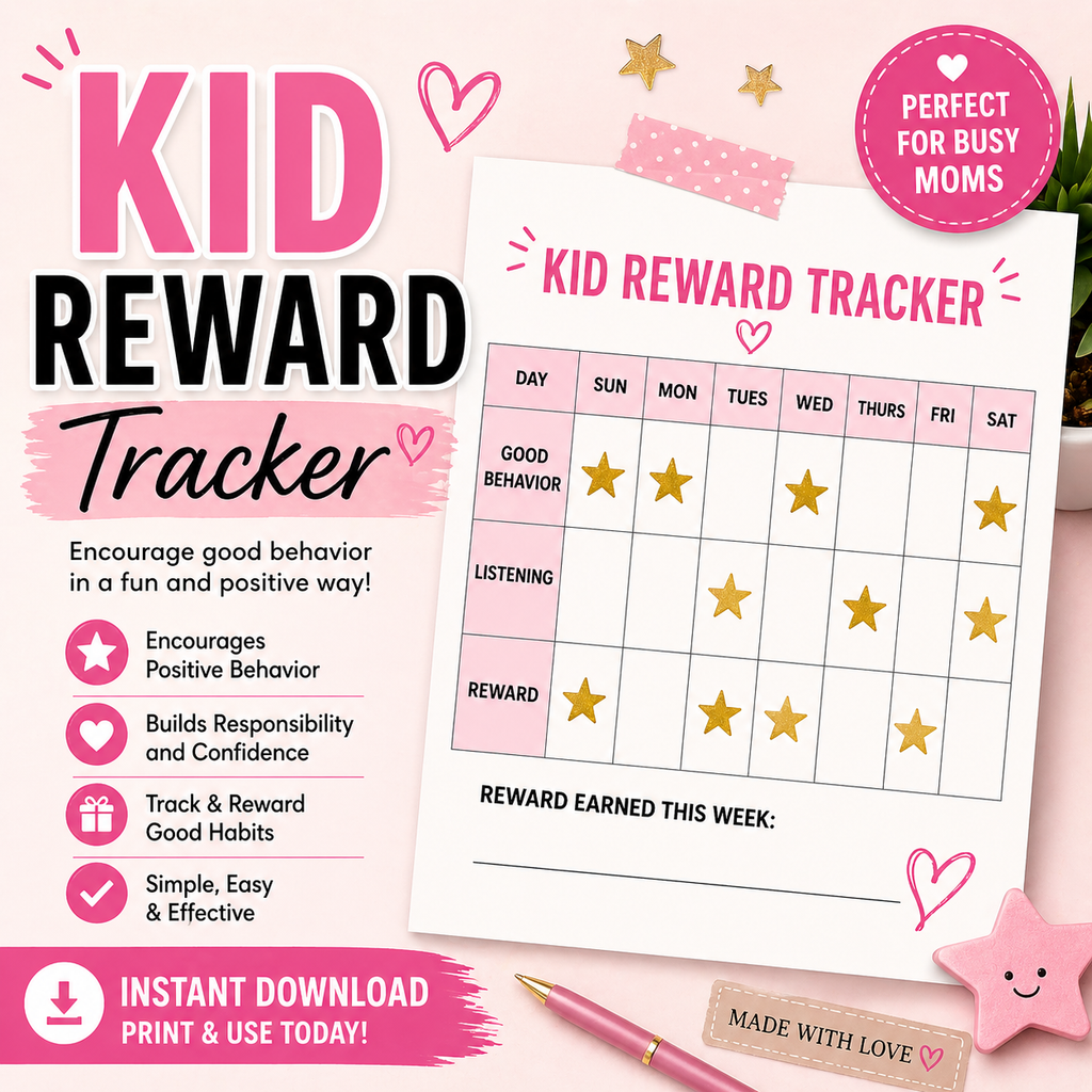 Weekly Reset & Glow-Up Planner | Printable Planner Bundle | Habit Tracker, Routine Planner, Budget Sheet | Digital Download