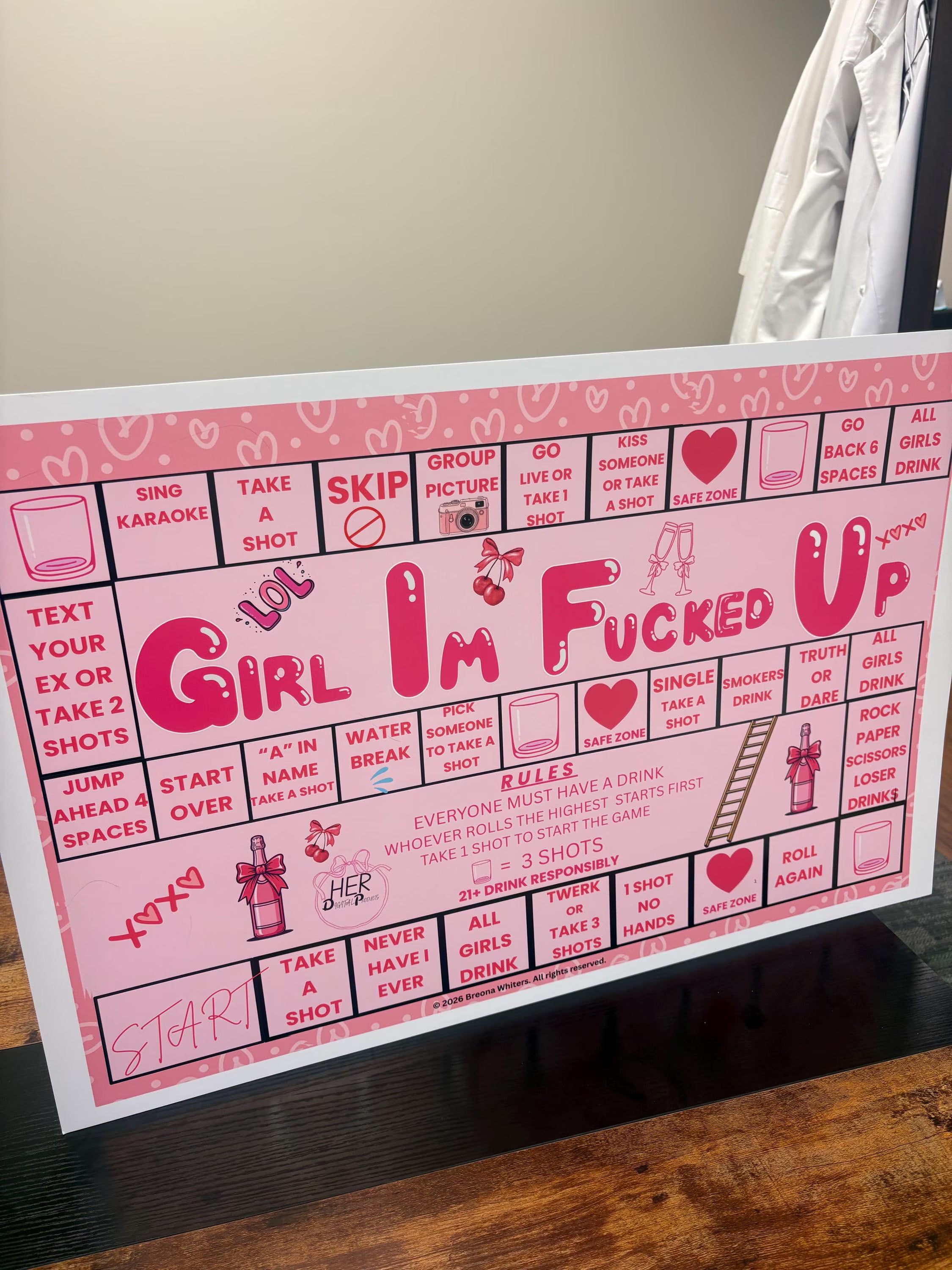 GIRL IM FU**ED UP DRINKING BOARD GAME